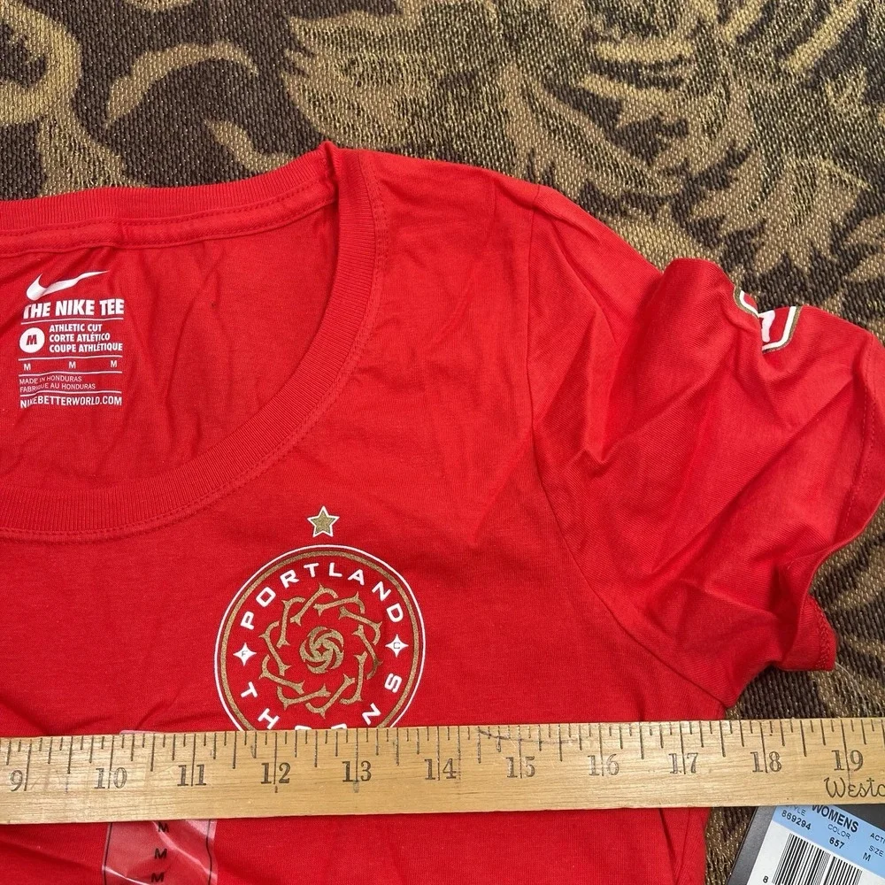 Nike Portland Thorns Women's Red Home T Shirt Size Medium New Athletic Cut